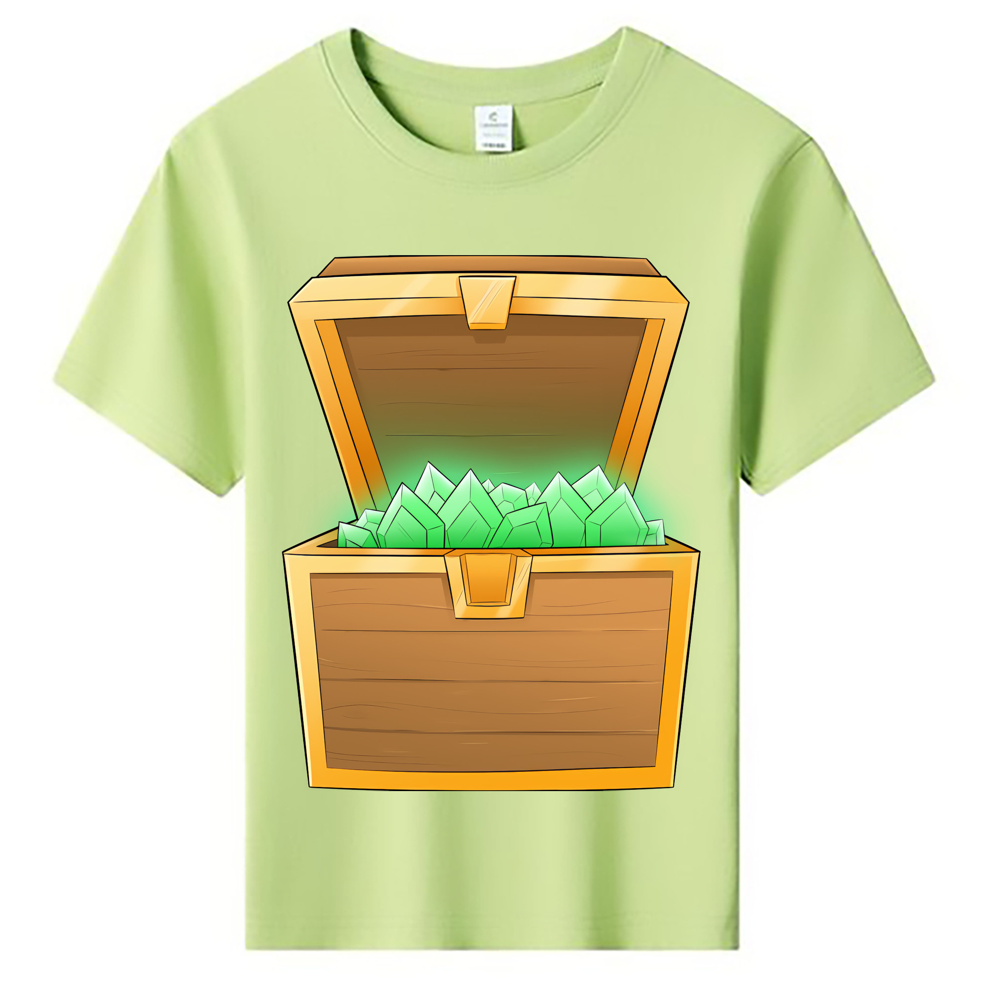 （画像用） マインクラフト ブロックの世界 Minecraft MC Block world 綿100％キッズTシャツ（フロントプリント）
